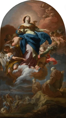 Nekaltasis Prasidėjimas su pranašu Eliju. Corrado Giaquinto, 1740-41.