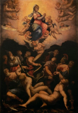 Nekaltojo Prasidėjimo alegorija. Giorgio Vasari, 1541.