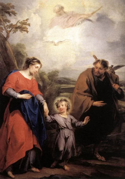 Šventoji šeima ir Trejybė. Jacob de Wit, 1726.