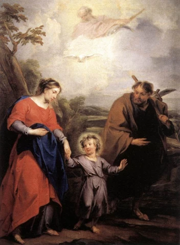 Šventoji šeima ir Trejybė. Jacob de Wit, 1726.