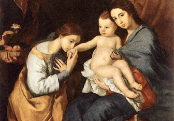 Šventoji šeima su šv. Kotryna. Jusepe de Ribera, 1648.