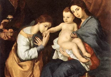 Šventoji šeima su šv. Kotryna. Jusepe de Ribera, 1648.