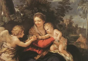 Šventoji šeima ilsisi bėgdami į Egiptą. Pietro da Cortona, apie 1643.
