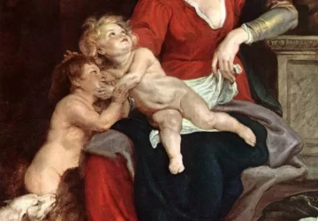 Šventoji šeima su krepšiu. Peter Paul Rubens, apie 1616.