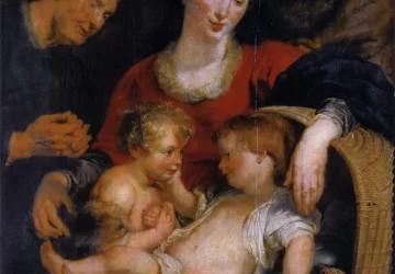 Šventoji šeima su  šv. Elzbieta. Peter Paul Rubens, 1614-15.