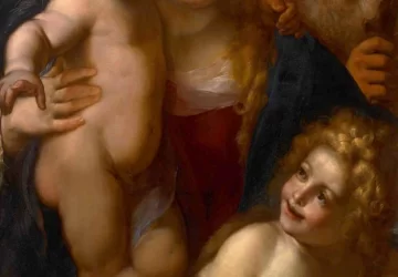 Šventoji šeima ir jaunas šv. Jonas Krikštytojas. Giulio Cesare Procaccini, 1610-15.