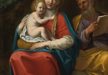 Šventoji šeima peizažo fone. Francesco Albani, 1608-10.