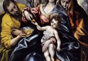 Šventoji šeima su šv. Marija Magdalena. El Greco, 1595-1600.