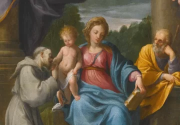 Šventoji šeima su šv. Pranciškumi. Guido Reni, 1590.