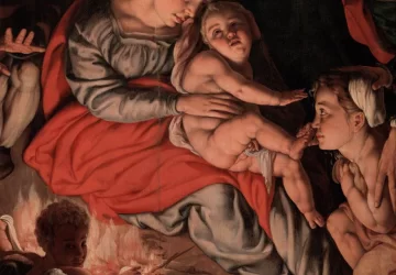 Šventoji šeima prie židinio. Jan Cornelisz Vermeyen, 1532-33.