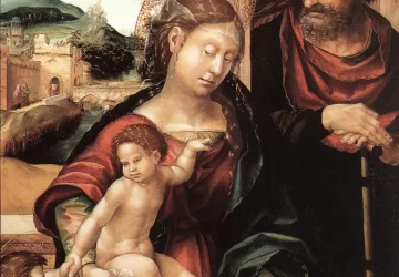 Šventoji šeima su vaikeliu šv. Jonu Krikštytoju. Hans Burgkmair, apie 1525.