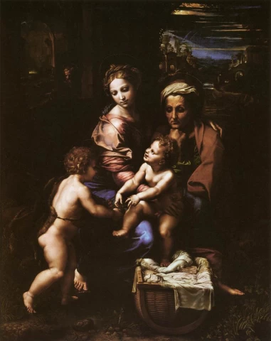 Šventoji šeima, arba La perla. Sanzio Raffaello, 1518-20.