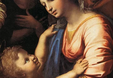 Šventoji šeima (detalė). Sanzio Raffaello, 1518.