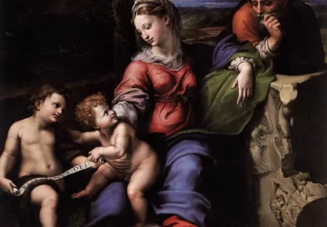 Šventoji šeima po ąžuolu. Sanzio Raffaello, 1518.