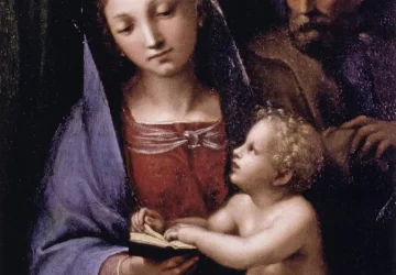 Šventoji šeima su knyga. Giovan Francesco Penni, 1512-15.
