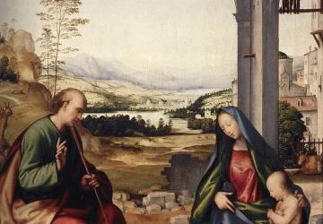Šventoji šeima su šv. Jonu Krikštytoju. Fra Bartolomeo, 1506-07.