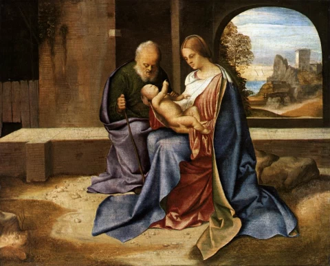 Šventoji šeima. Giorgione, apie 1500.