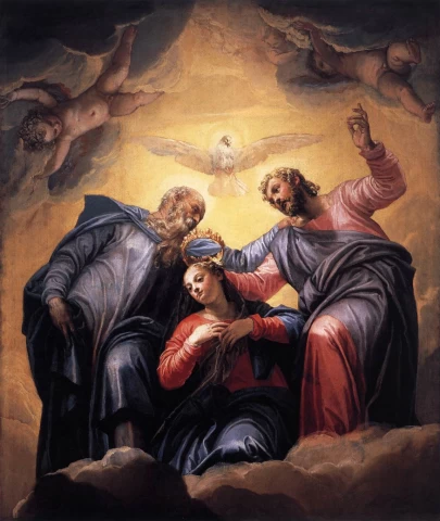 Mergelės karūnavimas. Paolo Veronese, 1555.