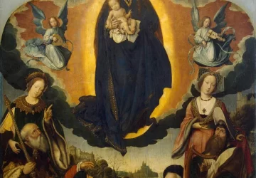 Mergelės karūnavimas. Jan Provost, 1524.