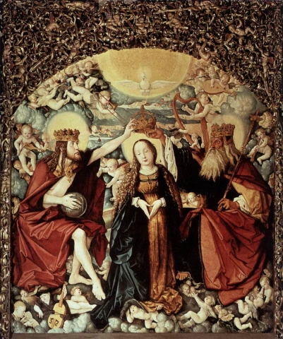 Mergelės karūnavimas. Hans Grien Baldung, 1512-16.