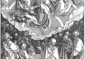 Scenos iš Mergelės gyvenimo. 18. Mergelės karūnavimas. Albrecht Dürer, 1510.