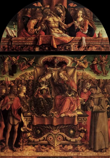 Mergelės karūnavimas. Carlo Crivelli, 1493.