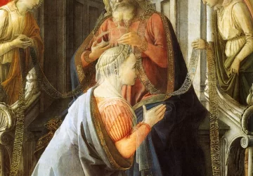 Mergelės karūnavimas (detalė). Fra Filippo Lippi, 1441-47.