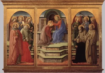 Mergelės karūnavimas. Fra Filippo Lippi, 1441-45.