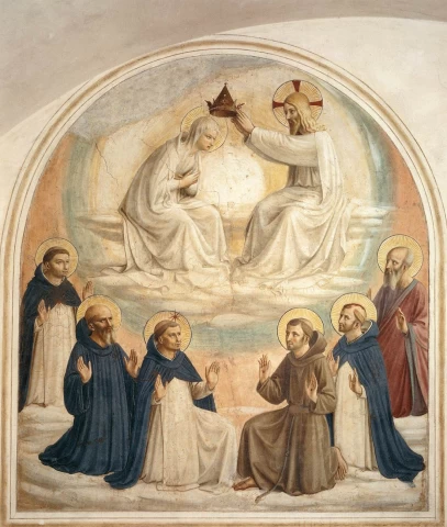 Mergelės karūnavimas (9-a celė). Fra Angelico, 1440-42.