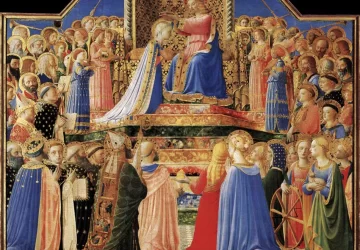 Mergelės karūnavimas. Fra Angelico, 1434-35.