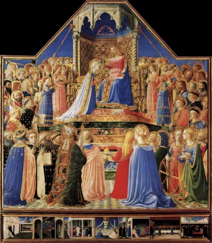 Mergelės karūnavimas. Fra Angelico, 1434-35.