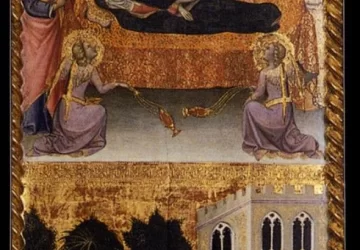 Mergelės karūnavimas (detalė). Bartolo di Fredi, 1388.