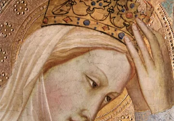 Mergelės karūnavimas (detalė). Agnolo Gaddi, 1380-85.