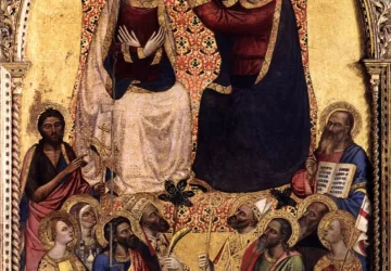 Mergelės karūnavimas. Jacopo di Cione, 1370.