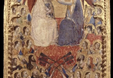 Mergelės karūnavimas. Puccio di Simone, 1354-57.