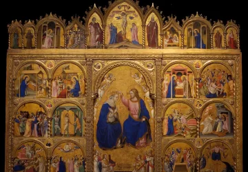 Mergelės karūnavimas. D&apos;Arpo Guariento, 1344.