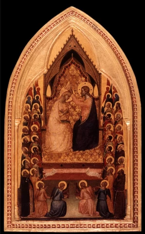 Mergelės karūnavimas. Bernardo Daddi, apie 1340.