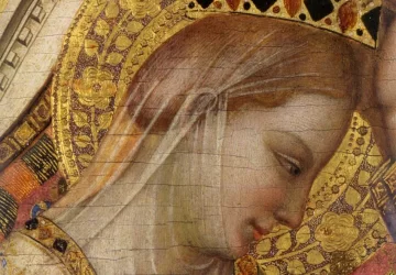 Mergelės karūnavimas (detalė). Bernardo Daddi, 1340-45.