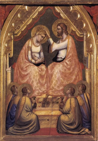 Mergelės karūnavimas. Giotto di Bondone, apie 1334. Mergelės karūnavimas. Giotto di Bondone, apie 1334.