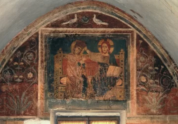 Mergelės karūnavimas. Nežinomas italų meistras, apie 1280.