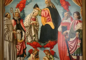 Mergelės karūnavimas. Francesco Botticini.