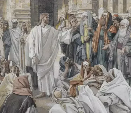  Fariziejai klausinėja Jėzų (James Tissot, (1886-1894), wikipedia.org) +