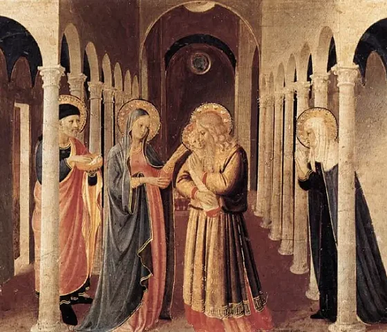 Kristaus paaukojimas šventykloje (Fra Angelico, wikimedia.org) +