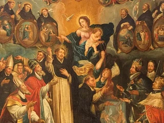 Nežinomas dailininkas, Švč. Mergelė Marija ir šventieji (XVII a., Šv. Vilibrordo bažnyčia, fragmentas)