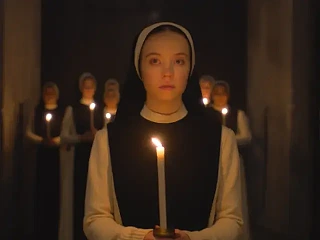 Sydney Sweeney filme „Immaculate“ (News photo/Neon nuotr.)