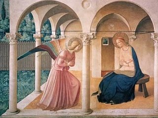 „Apreiškimas Mergelei Marijai“, Fra Angelico, 1442-43 m.