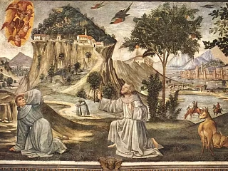 Domenico Ghirlandaio (1449-1494) paveikslas „Šv. Pranciškaus stigmos“