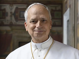 Oficiali popiežiaus Leono XIV nuotrauka. Vatican Media+