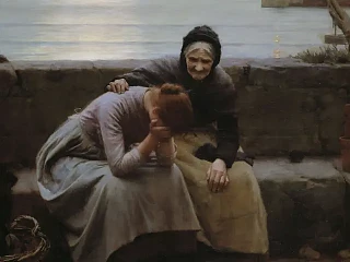 Walter Langley, Nėra tokio ryto, kuris nesibaigtų vakaru, tačiau kai kurios širdys sudūžta, 1894 m. Birmingham Museums Trust / Unsplash.