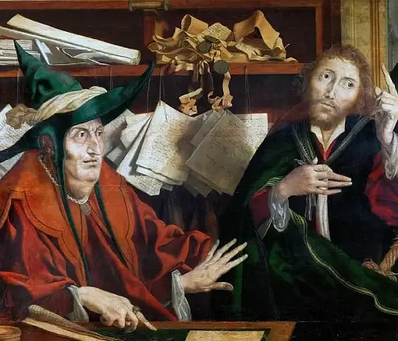 Palyginimas apie nesąžiningą ūkvedį. Marinus van Reymerswaele, apie 1540 (wikimedia.org)